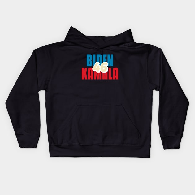 biden kamala 46 Kids Hoodie by irvanelist